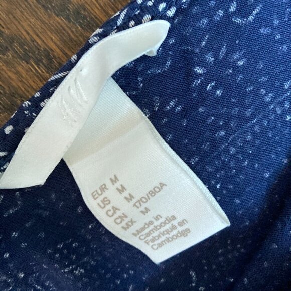 H&M One Piece Tank and Shorts Navy/White Women's Sleeveless Size medium - Picture 3 of 5